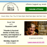 WWII Stolen Art, Plunder & Survival 8/24 5:30 In-person & Online